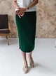 Юбка миди осенняя прямая женская ARTKNIT Katrin S/M Изумрудная (2251948314010) - изображение 1