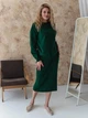 Юбка миди осенняя прямая женская ARTKNIT Katrin S/M Изумрудная (2251948314010) - изображение 3