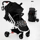 Коляска прогулянкова дитяча JOY Elegans 30 кг Black and white 118553 - зображення 2