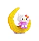 Конструктор ночник OEM Bricks 3D Hello Kitty сидит на луне с подсветкой 326 деталей Розово-желтый (W2235) - изображение 2