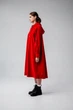 Жіночий дизайнерський дощовик плащ тренч Parasol'ka червоний Red Velvet (S-L) oversize one size, плащ вільного крою водонепроникний, дощовик з капюшоном - изображение 3