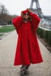 Жіночий дизайнерський дощовик плащ тренч Parasol'ka червоний Red Velvet (S-L) oversize one size, плащ вільного крою водонепроникний, дощовик з капюшоном - изображение 6
