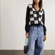 Кардиган No Brand Face Maglia wool cardigan Black/White S - зображення 1