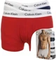 Набір чоловічих трусів боксерів Calvin Klein men boxer 3 шт в наборі, розмір S червоні, білі та темно-сині, з поясом білим. - зображення 3