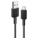 Дата кабель USB 2.0 AM to USB-C 1.8m nylon 322 black Anker (A81H6G11) - изображение 1