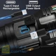Фонарь AK178-1 PM60-TG+COB 4x18650 power bank ЗУ Type-C zoom 5 фильтров NIGHT VISION FLUORESCENCE WHITE LASER LED - изображение 7