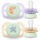 Smoczek Philips Avent Ultra Start Night neutral 0-2 m SCF075/07 2 szt (8720689028202) - obraz 2