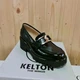 Лоферы Kelton чёрные, лаковая кожа, кожаная подкладка, каблук 6 см, р.37 - изображение 4