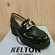 Лоферы Kelton чёрные, лаковая кожа, кожаная подкладка, каблук 6 см, р.37 - изображение 7