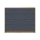 Комод Doros Ронди Дуб Артизан/Графит 4 ящика 100х40х82 DRS-011781 (41516186) - изображение 3