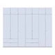 Шафа для одягу Doros Лукас Біла 3+4 ДСП 295х50х240 DRS-011687 (42005122) - зображення 4