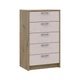 Комод Doros Ронди Дуб Артизан/Кашемир 5 ящиков 60х40х100 DRS-011784 (41516189) - изображение 3
