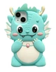 Гумовий 3D чохол Funny Dragon на iPhone 13 / блакитний - зображення 1