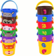 Zestaw wiaderek LEAN Toys Piramidka ze zwierzątkami Kolorowe 5599 (5905214979522) - obraz 3