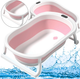 Wanienka składana LEAN Toys antypoślizgowe nóżki 78 cm Różowa 14408 (5905991031512) - obraz 3