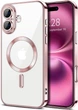 Чохол Wave Premium Metal Shining case with MagSafe (TPU) для Apple iPhone 16 6.1” Pink - изображение 1