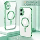 Чохол Wave Premium Metal Shining case with MagSafe (TPU) для Apple iPhone 16 6.1” Light Green - изображение 2
