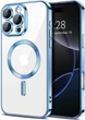 Чохол Wave Premium Metal Shining case with MagSafe (TPU) для Apple iPhone 16 Pro 6.3” Light Blue - изображение 1