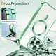 Чохол Wave Premium Metal Shining case with MagSafe (TPU) для Apple iPhone 14 Pro 6.1” Light Green - изображение 5