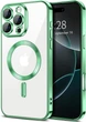 Чохол Wave Premium Metal Shining case with MagSafe (TPU) для Apple iPhone 16 Pro 6.3” Light Green - изображение 1