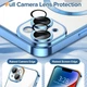 Чохол Wave Premium Metal Shining case with MagSafe (TPU) для Apple iPhone 13 14 6.1” Light Blue - изображение 4