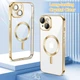 Чохол Wave Premium Metal Shining case with MagSafe (TPU) для Apple iPhone 15 6.1” Gold - изображение 2