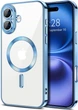 Чохол Wave Premium Metal Shining case with MagSafe (TPU) для Apple iPhone 16 6.1” Light Blue - изображение 1