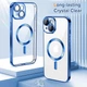 Чохол Wave Premium Metal Shining case with MagSafe (TPU) для Apple iPhone 13 14 6.1” Midnight Blue - изображение 2