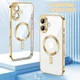 Чохол Wave Premium Metal Shining case with MagSafe (TPU) для Apple iPhone 16 6.1” Gold - изображение 2