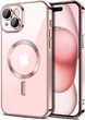 Чохол Wave Premium Metal Shining case with MagSafe (TPU) для Apple iPhone 15 6.1” Pink - изображение 1
