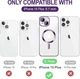 Чохол Wave Premium Metal Shining case with MagSafe (TPU) для Apple iPhone 15 Plus 14 Plus 6.7” Deep Purple - изображение 7
