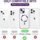 Чохол Wave Premium Metal Shining case with MagSafe (TPU) для Apple iPhone 15 Plus 14 Plus 6.7” Deep Purple - изображение 8