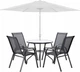 Комплект Садових Меблів Круглий Стіл 80 см + 4 Крісла Текстилен GardenLine Verona - 4 Grey Сірий для дачі для тераси для лоджії для балкону Польща - зображення 5