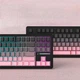Бездротова механічна Клавіатура Attack Shark X85 Pink 75% (Градієнтний дизайн, перемикачі White Jade, бездротова RGB підсвічування, бічне гравіювання)+наклейки укр розкладки, чорно-рожева - зображення 2