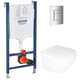 Комплект Grohe Set Унітаз ELLIPSE-0305-T3 + Інсталяція UA388400WG + панель 38732000 (388400WGELLIPS0305T3) - изображение 1