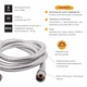 Шланг для ручного душа 1,75-2,2 м Lidz Niagara 01 нержавеющая оплетка Chrome LDNIA01CRM22148 - изображение 3