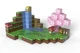 Магнитный конструктор для детей Остров с сакурой конструктор в стиле Minecraft 112 деталей из дерева - изображение 8