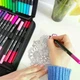 Двусторонние акварельные маркеры в пенале 48 шт, Color pencil / Набор скетч-маркеров для рисования - изображение 7