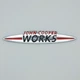 Эмблема надпись John Cooper Works Mini (металл, хром+чёрный, глянец) 13,5*2,4 см - изображение 2