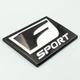 Емблема напис F SPORT Lexus (метал, чорний+білий, глянець) 6,5*4,5 см - зображення 3