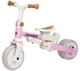 Дитячий триколісний велосипед-біговел 3в1 Maraton Tri-cycle Cruiser Milano 001 з батьківською ручкою рожевий колір - зображення 2