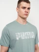 Футболка хлопковая длинная мужская Puma Essentials Graphics 68465930 L Green Moon с принтом (4069157462297) - изображение 4