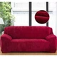Защитный чехол на трехместный диван Diana Textile Plush Velvet, 190-230 см, Бордовый - изображение 4
