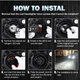 LED Лінзи H4, Super Powerful 180W, 3570 Chip, Flip LED, 80000LM, 6000K, IP68 (2 шт.) - изображение 10