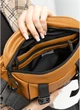 Велика жіноча поясна сумка бананка з натуральної шкіри SAMBAG Коричнева (1016038721) - зображення 10