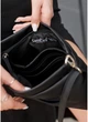 Жіноча сумка кросбоді з декоративною прострочкою SAMBAG Чорна (989027525) - зображення 6