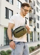 Мужская сумка через плечо из экокожи SAMBAG Хаки (9500301017) - изображение 6