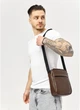 Мужская сумка мессенджер через плечо из экокожи Sambag Коричневая (1003019723) - изображение 1