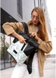 Женский рюкзак роллтоп с двумя отделениями и карманом под ноутбук SAMBAG Черный с принтом Palm (10450271841) - изображение 5