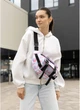 Велика тканинна жіноча поясна сумка бананка SAMBAG принт Blush Drops (1121038721) - зображення 1